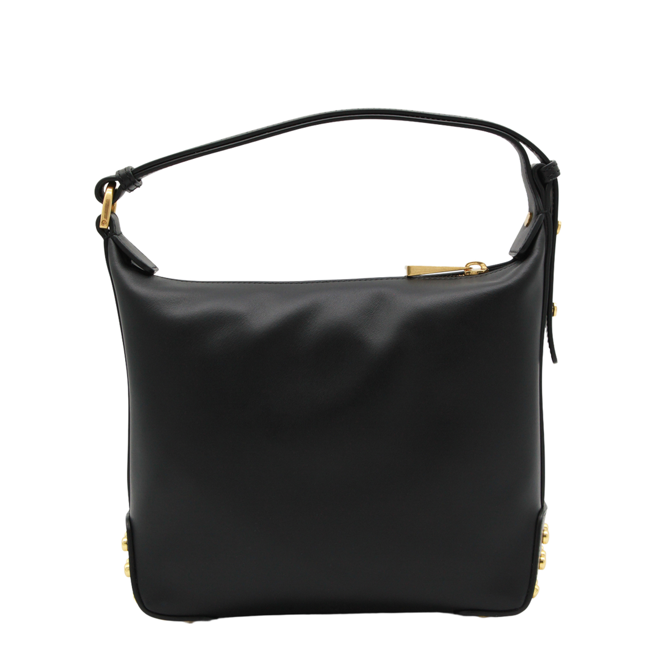 Metal Dots Calfskin Leather Mini Bag - Black - Image 5