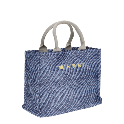 Basket Small Polyamide Tote Bag - Light Blue - Image 2