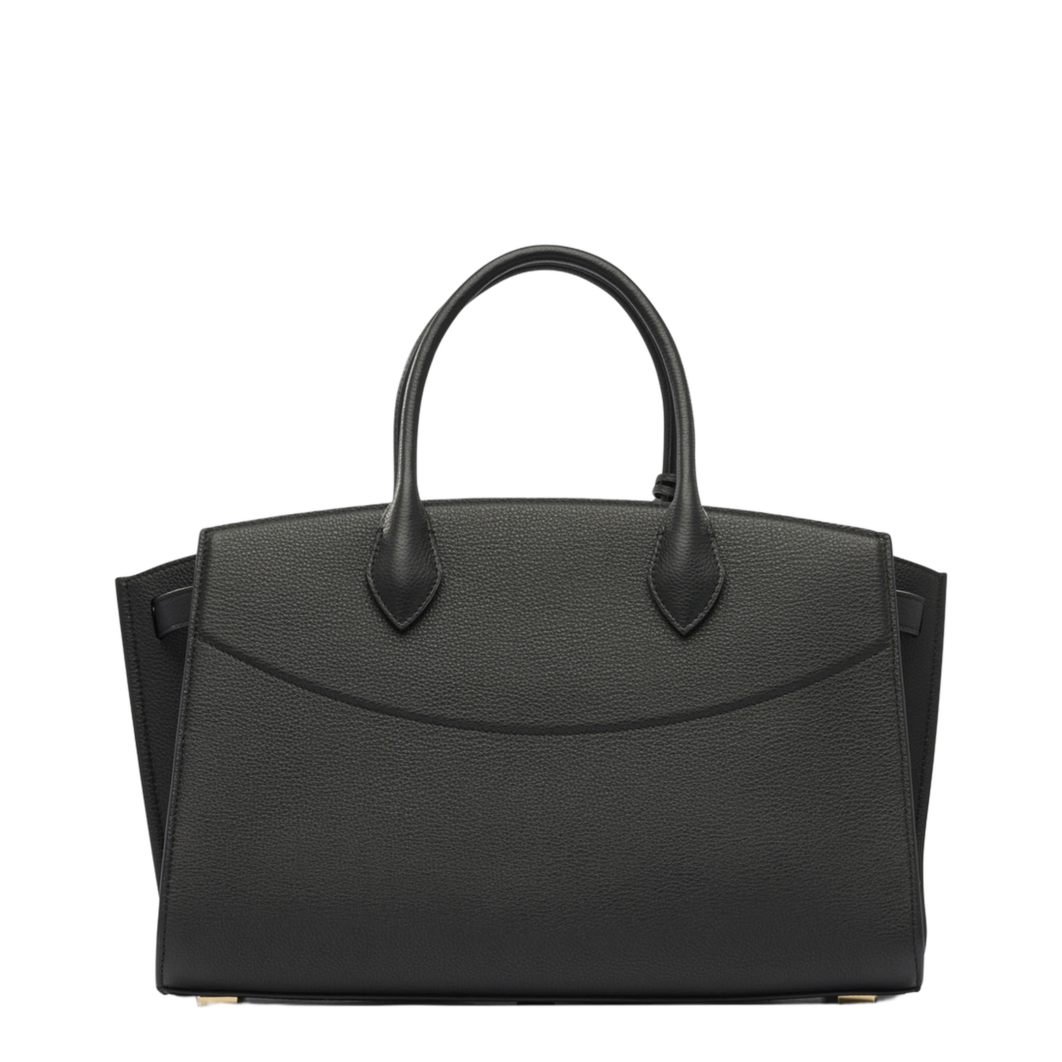 Studio Soft Large Calf Leather Top-Handle Bag - Nero - Image 2