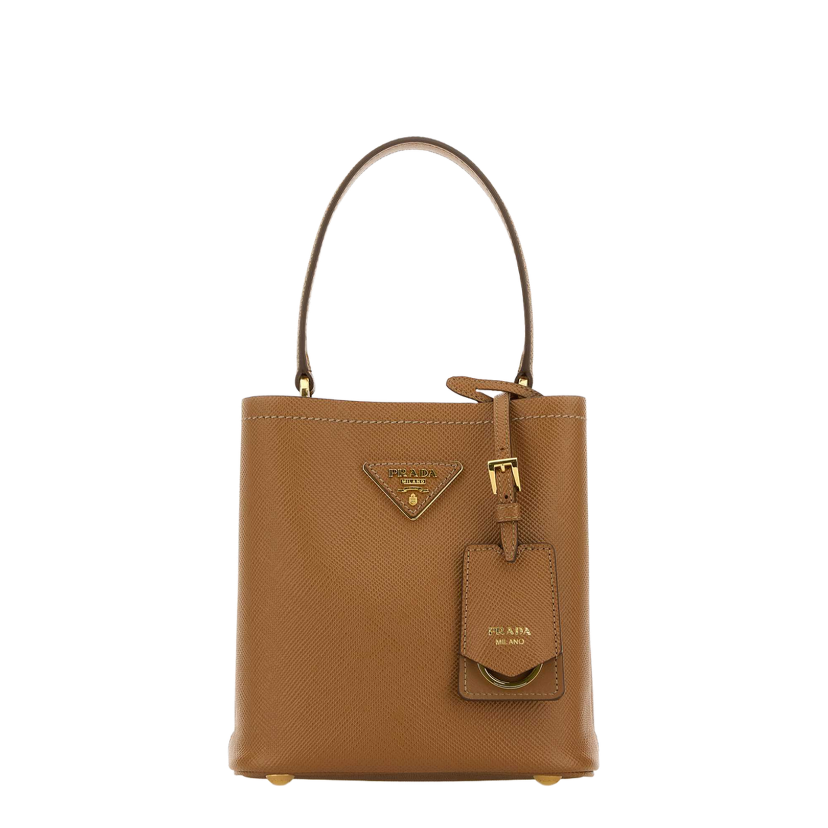 Caramel Leather Small Panier Handbag - Image 1
