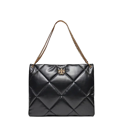 Kira Diamond Quilt Hobo Bag Black - Image 1