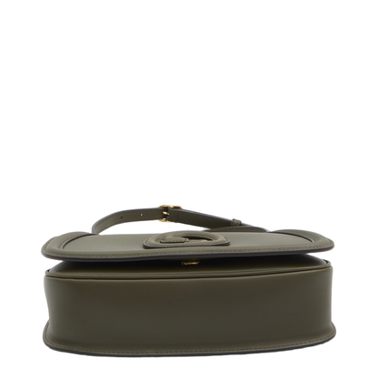 Blondie Medium Top Handle Bag in Forest Green Leather - Image 3