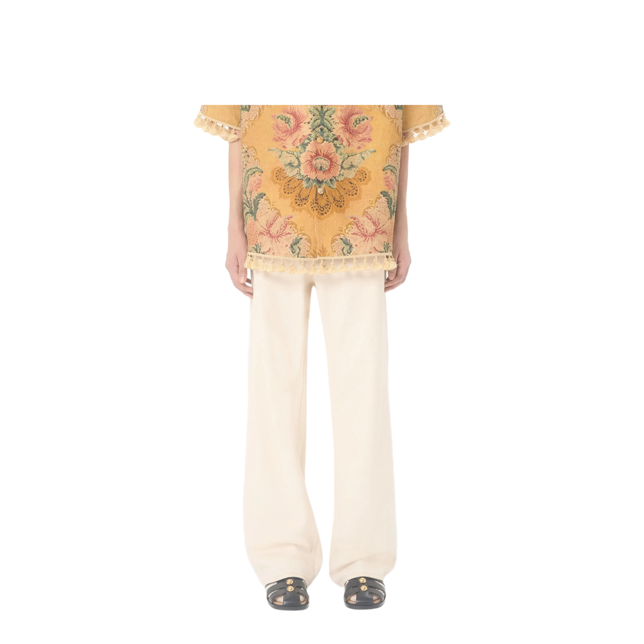 Loose Fit Denim Trousers - Image 3