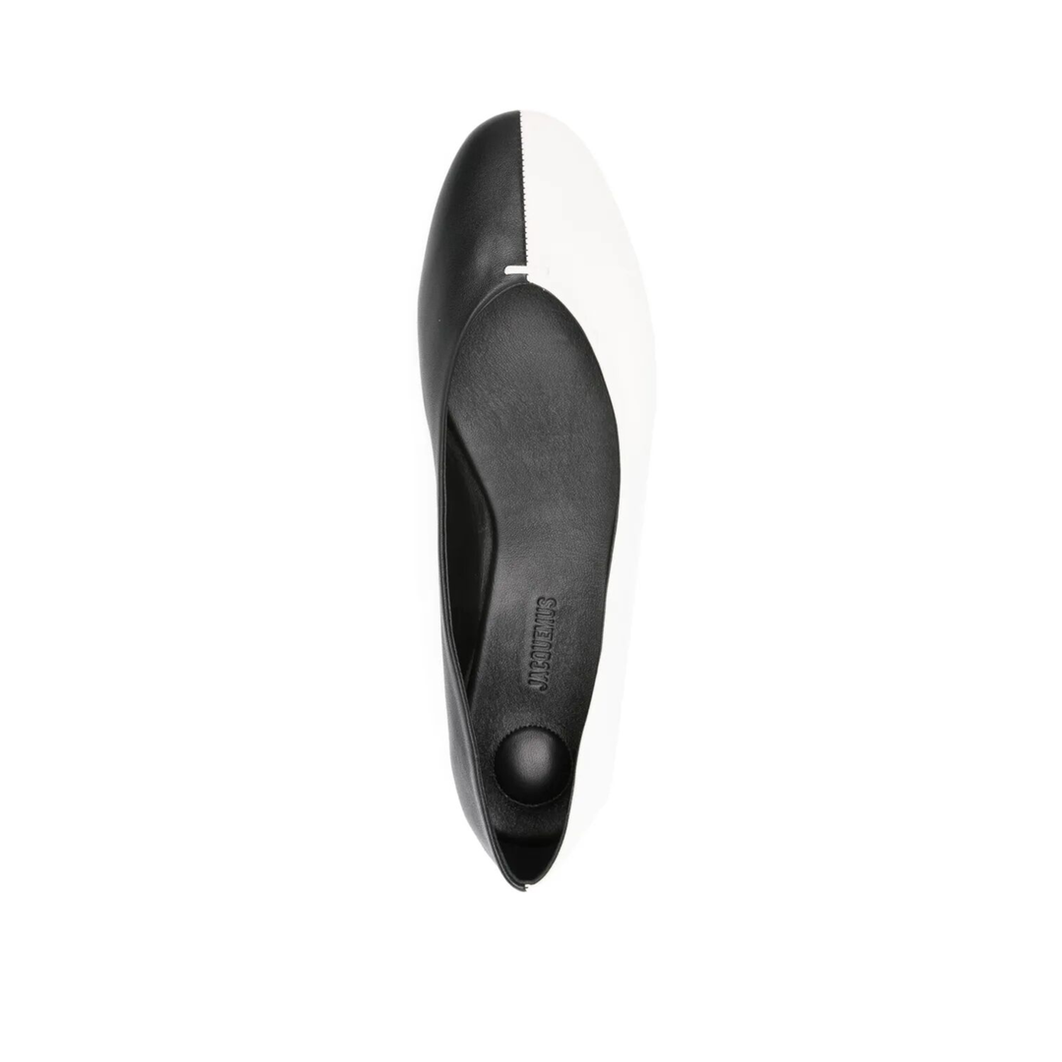 Les Ballerines Ovalo In Two-Toned Leather - Image 4