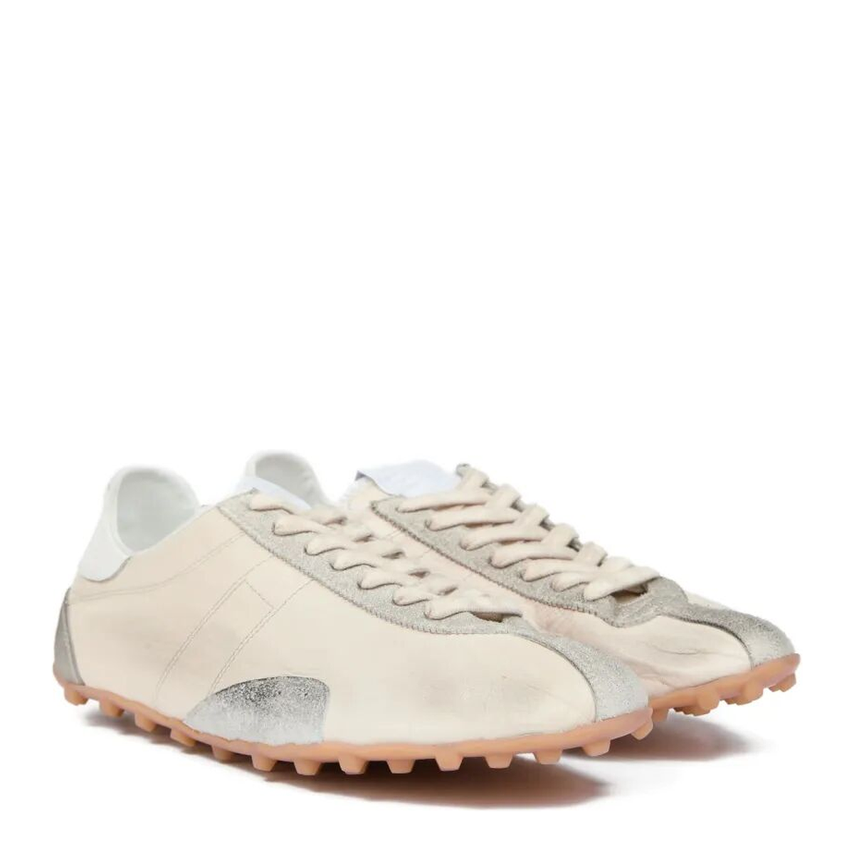 Sprinters Sneakers In Cream Leather And Vintage Suede - Image 2