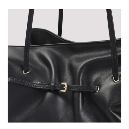Dada Large Nappa Leather Tote - Black - Image 5