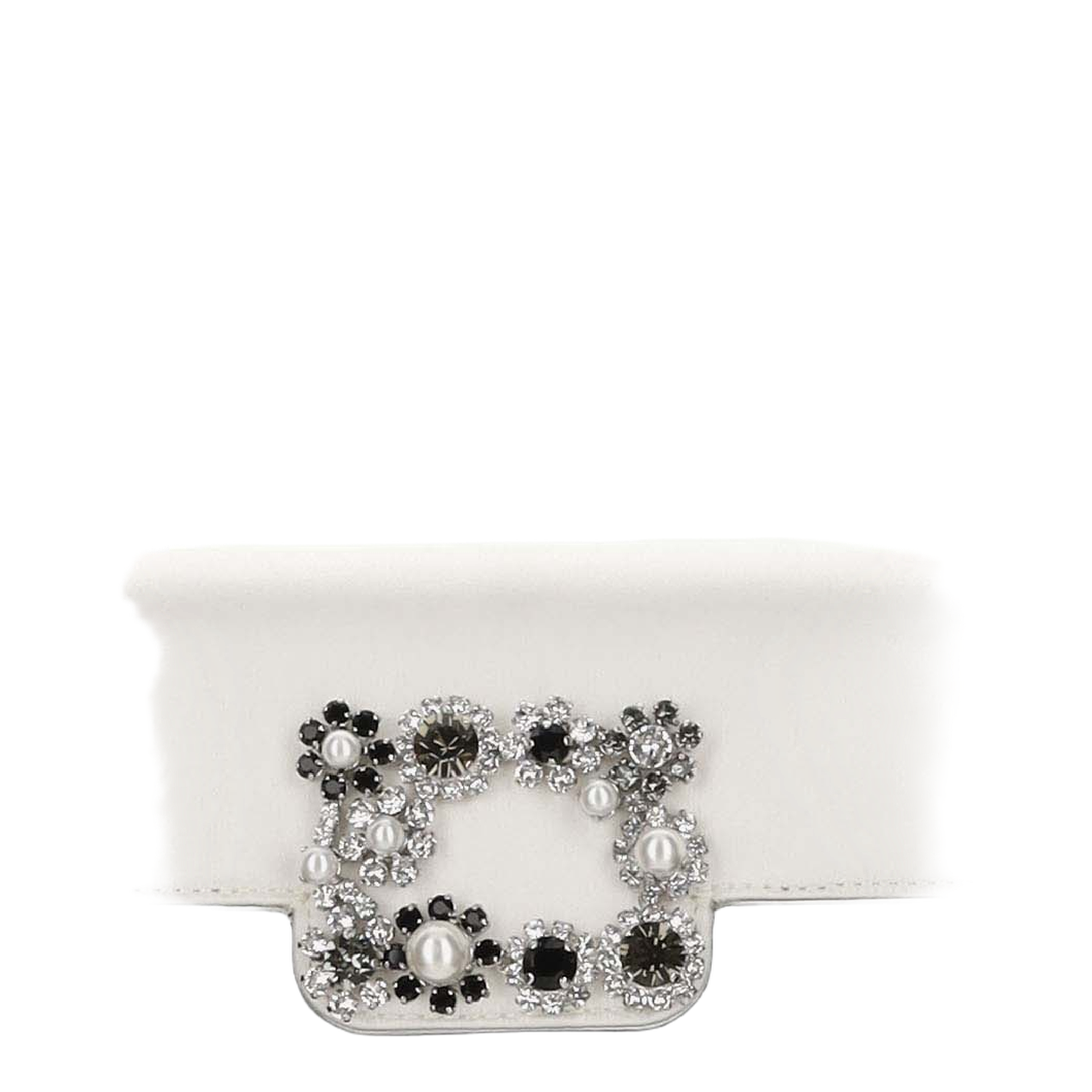Flower Strass Satin Clutch - Image 4