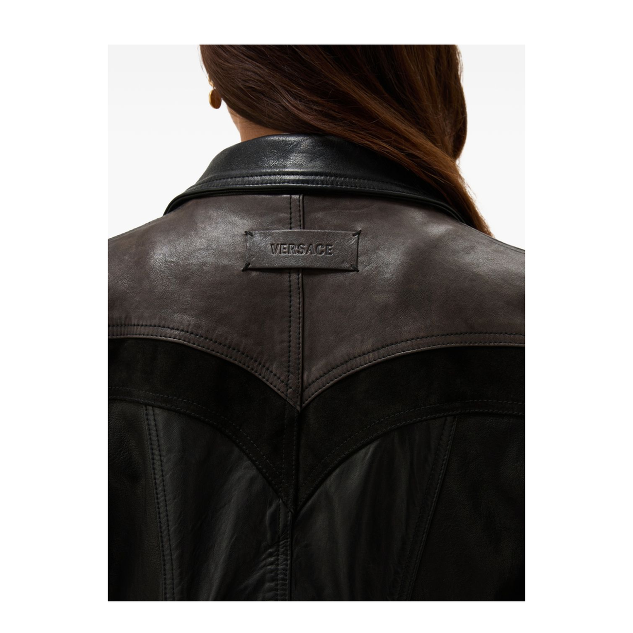 Slim-fit leather blouson - Image 4