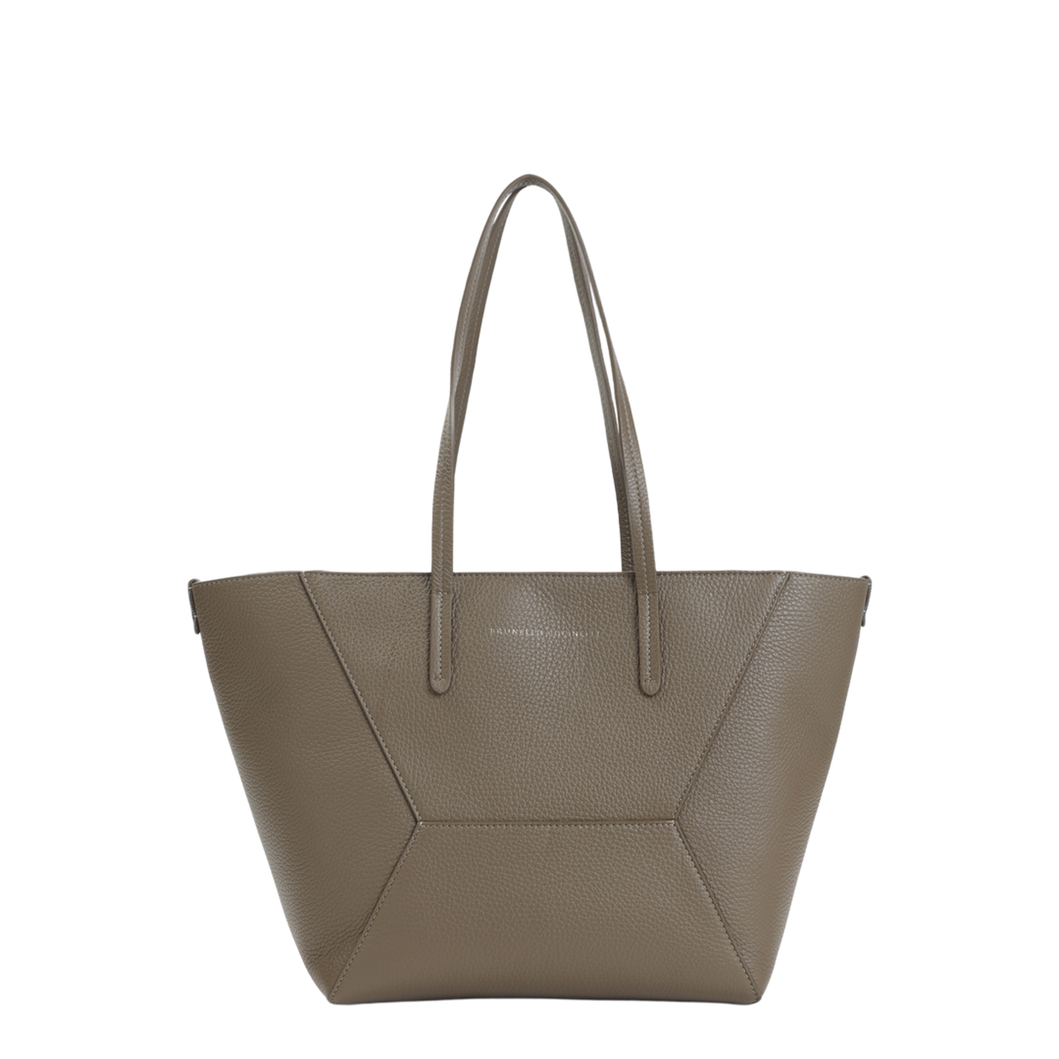 Duo Medium Leather Tote Bag - Brown - Image 5