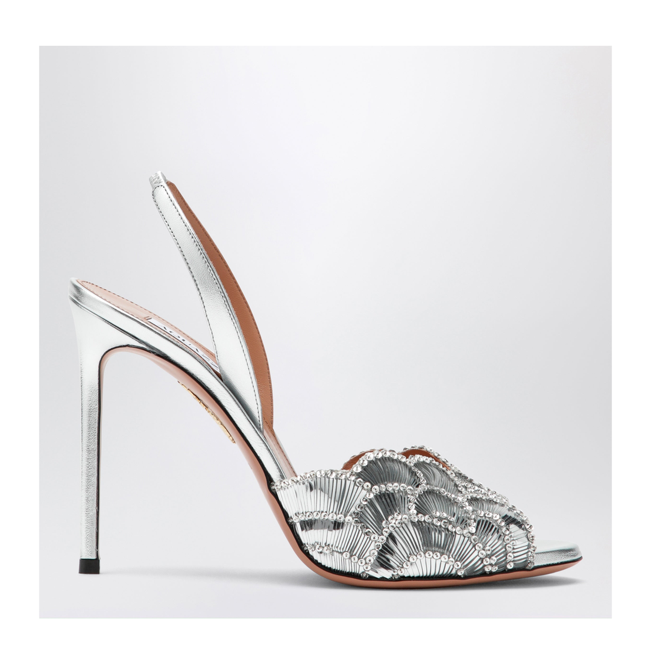 Silver Sandals in Nappa Leather - Image 1