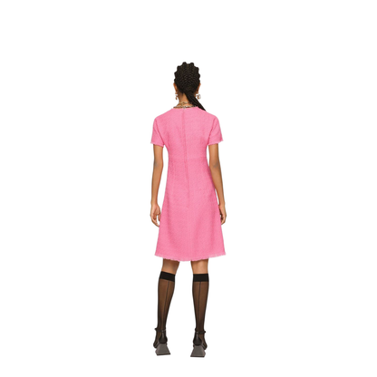 Raschel Tweed Calf-Length Dress - Image 2