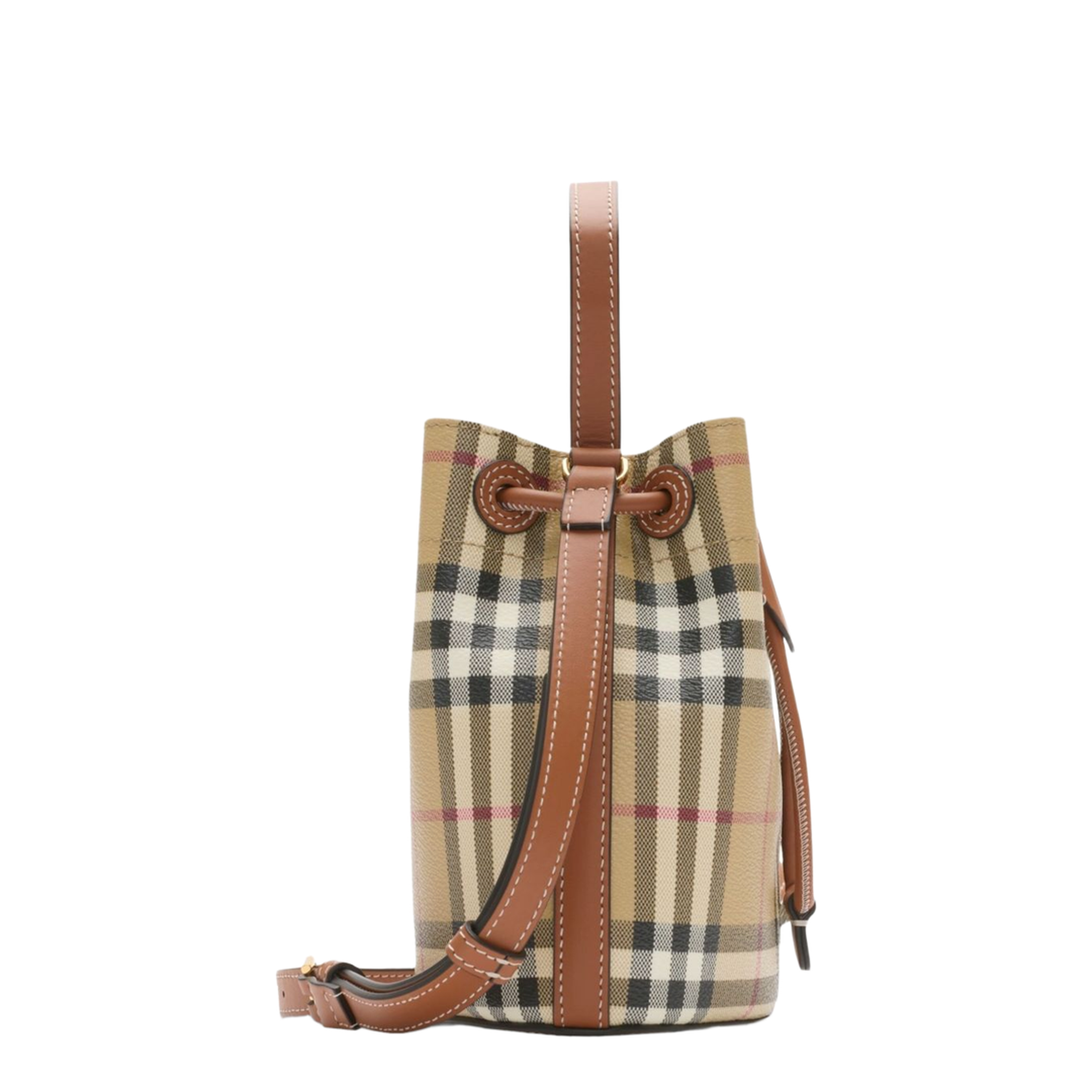 Check Mini Bucket Bag - Image 3