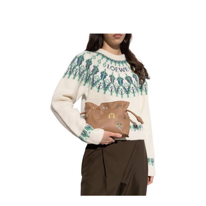 Flamenco Mini Calfskin Clutch - Mocha - Image 2
