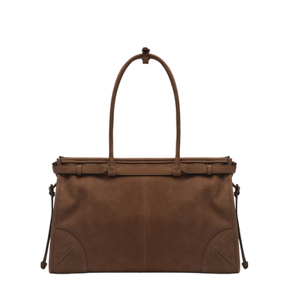 Bonnie Large Suede Leather Handbag - Cocoa Brown - Image 2