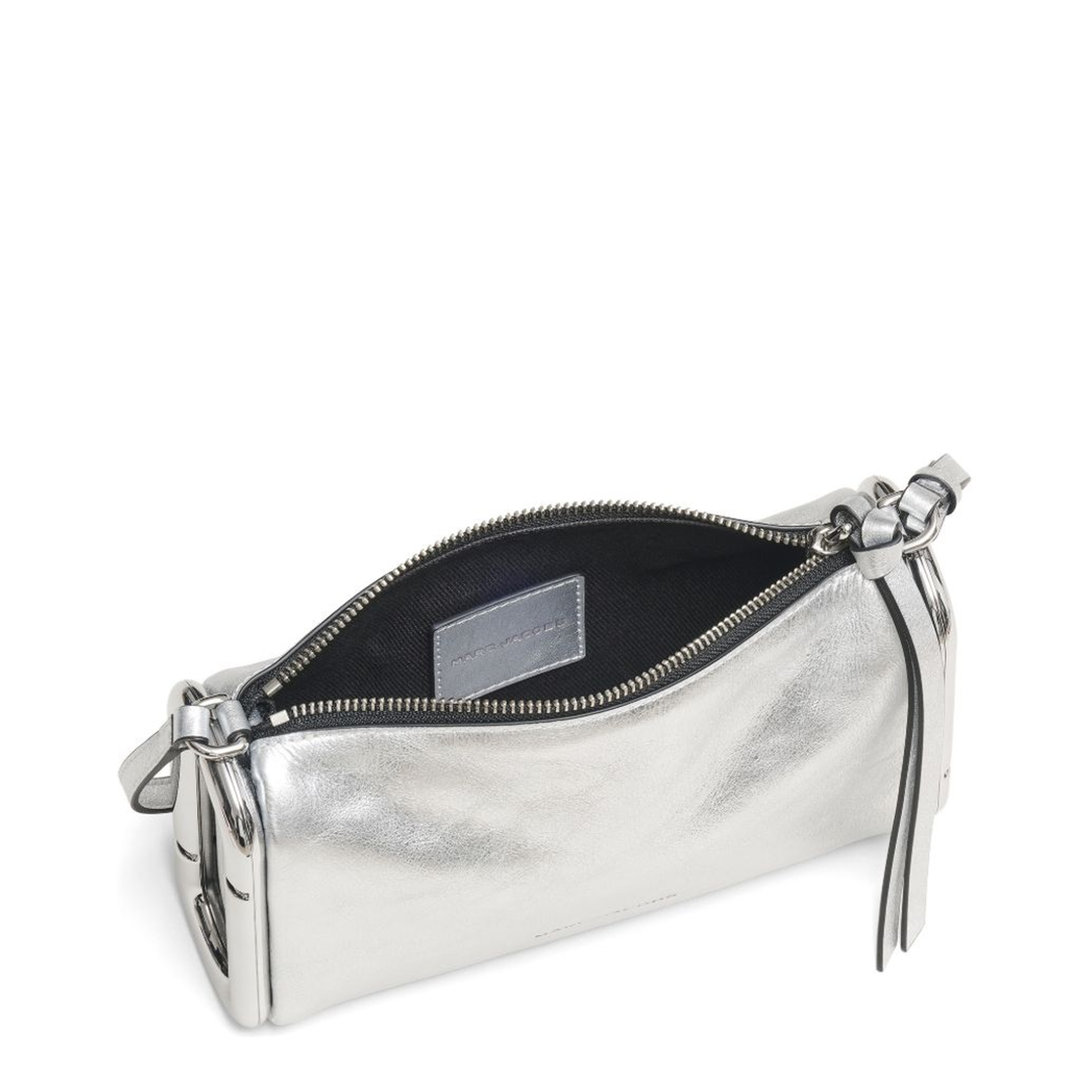 The Scene Small Metallic Leather Shoulder Bag - Silver - Image 3