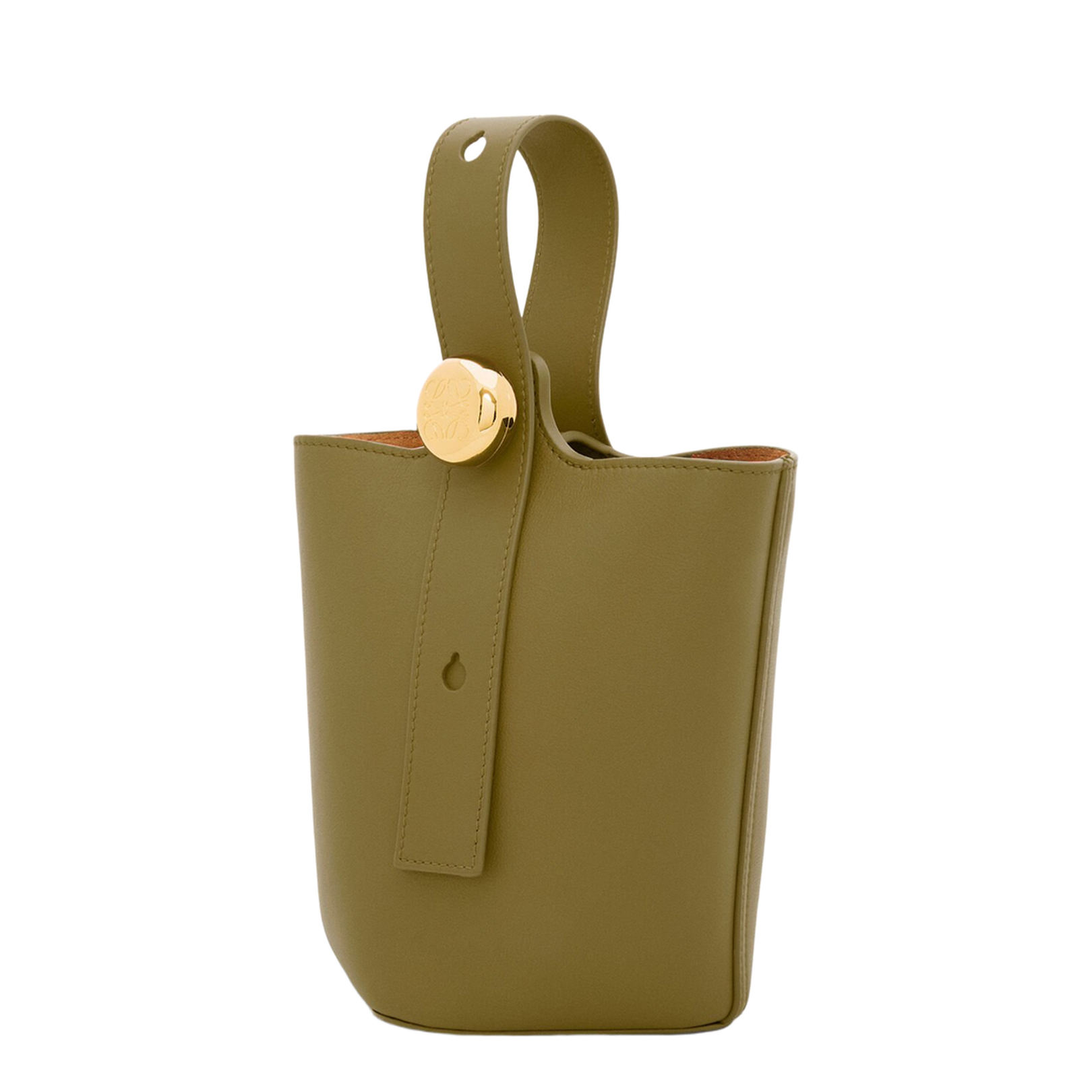 Pebble In Mellow Calfskin Mini Bucket Bag - Image 3