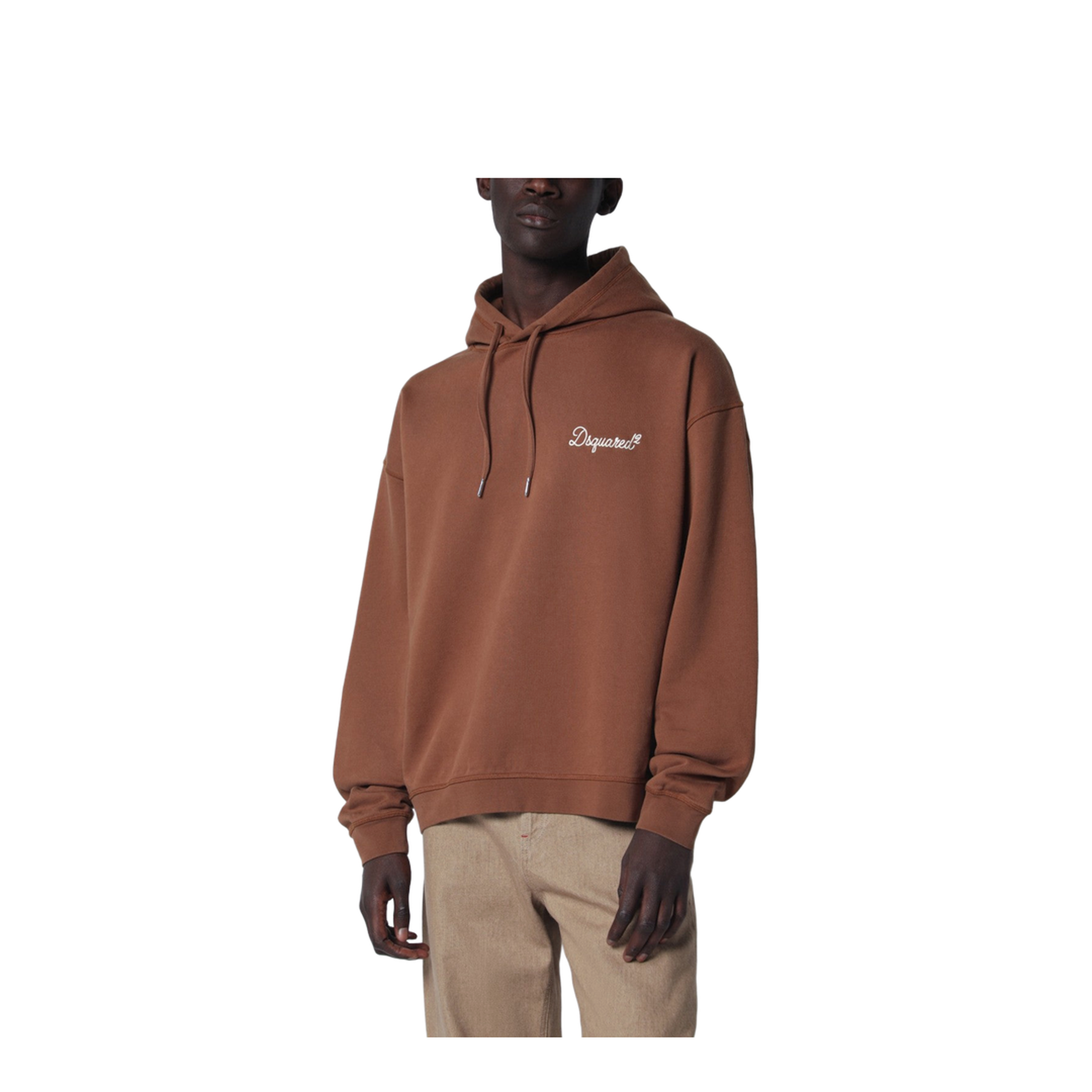 Brown Relaxed-Fit Sweatshirt with Logo - Image 1