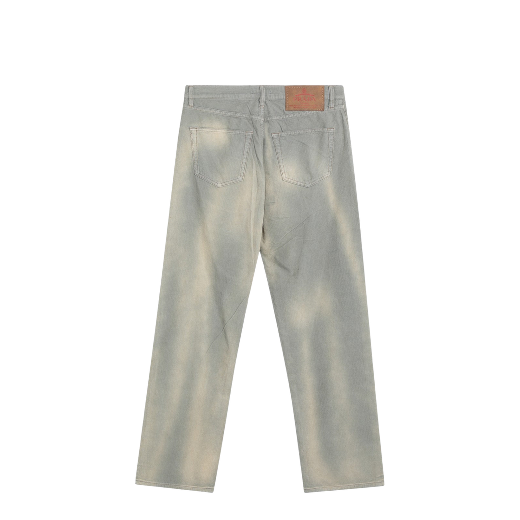 Light Blue Corduroy Trousers with Washed Effect - Image 2