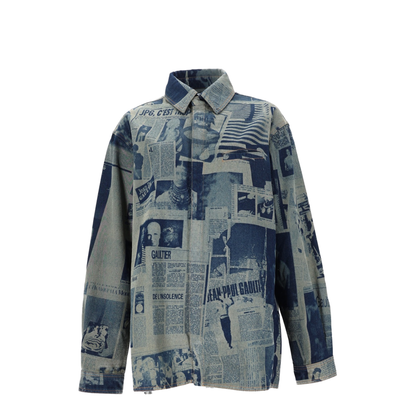 Shirt with Newspaper Print - Image 1