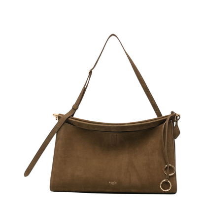 Le Click Pocket 35 Nubuck Calfskin Crossbody - Noir - Image 1