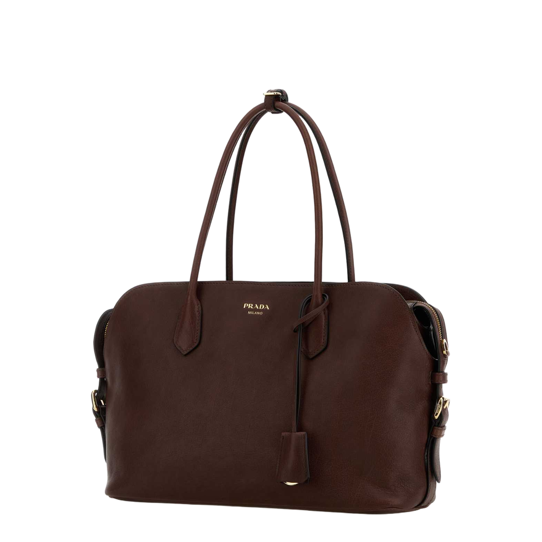 Chocolate Leather Large Shopping Bag - Image 2