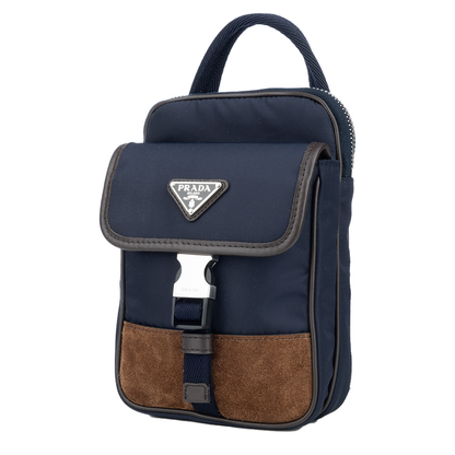 Two-Tone Nylon and Suede Phone Case - Image 2