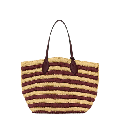 Woven Medium Canvas Tote Bags - Red - Image 2