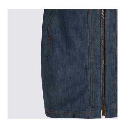 Navy Blue Chambray Dress - Image 8