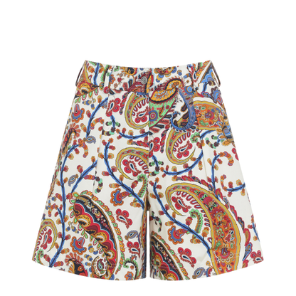 Pleated Shorts With Back Patch Pockets - Image 2