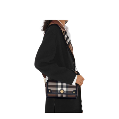 Top Handle Note Bag in Dark Birch Brown - Image 5
