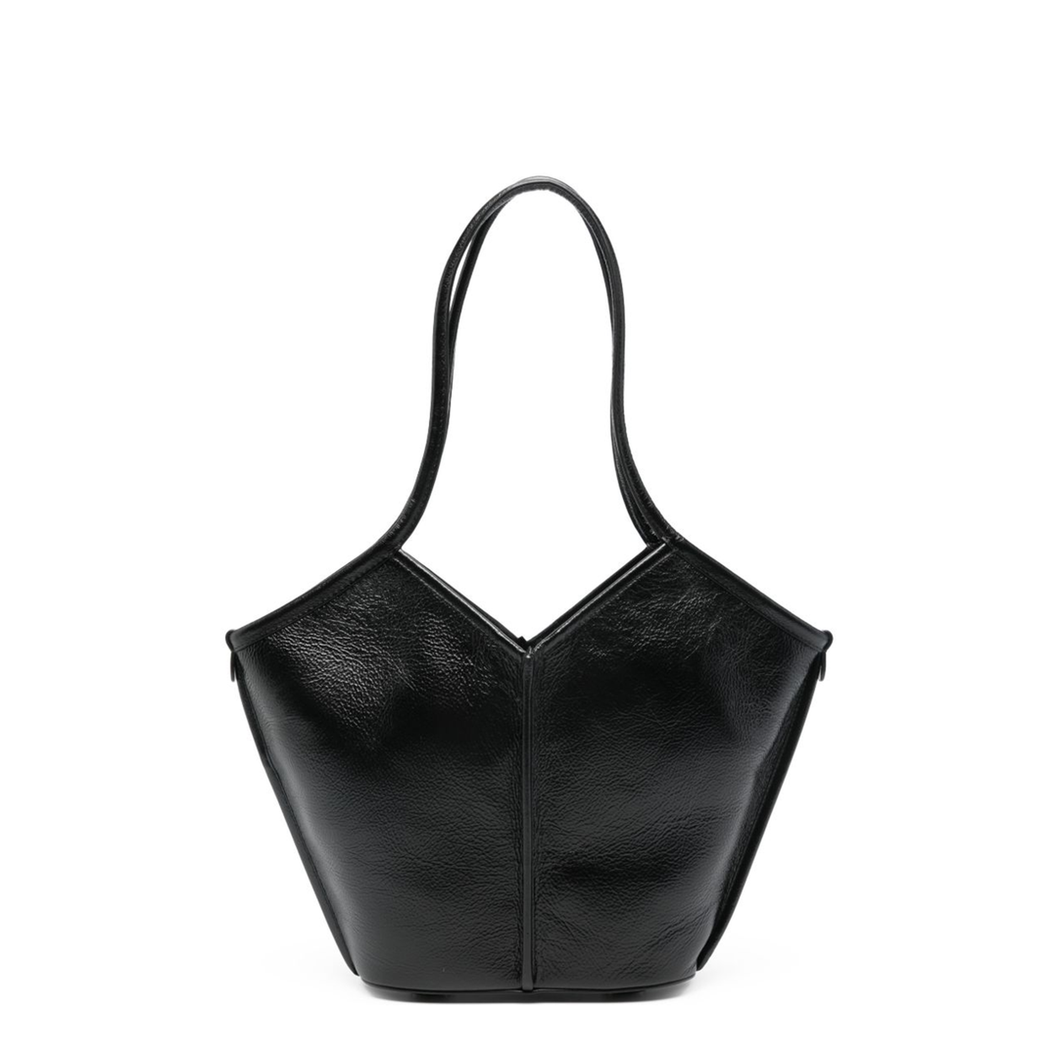 Calella Small Calf Leather Tote - Black - Image 1