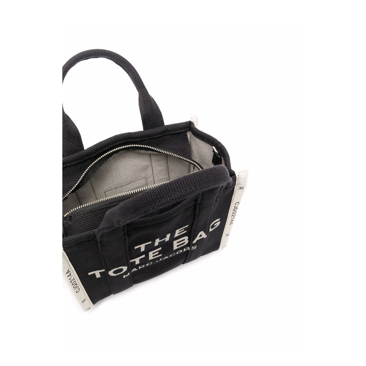 THE Small Woven Jacquard Tote - Black - Image 3