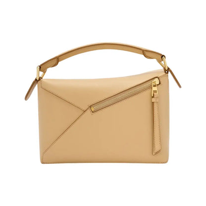 Puzzle Medium Nappa Lambskin Top-Handle Bag - Silk Beige - Image 2