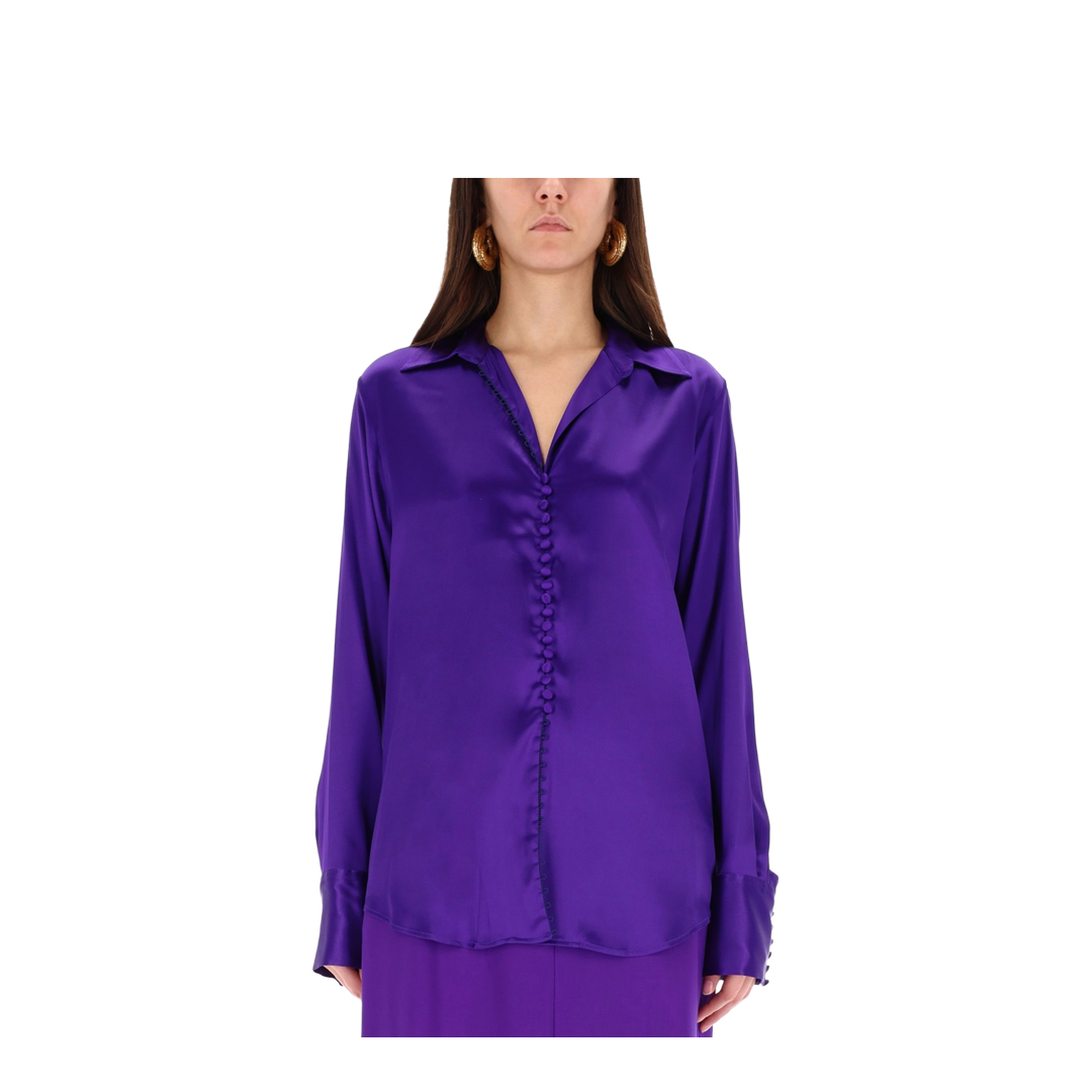 Purple Silk Shirt - Image 1