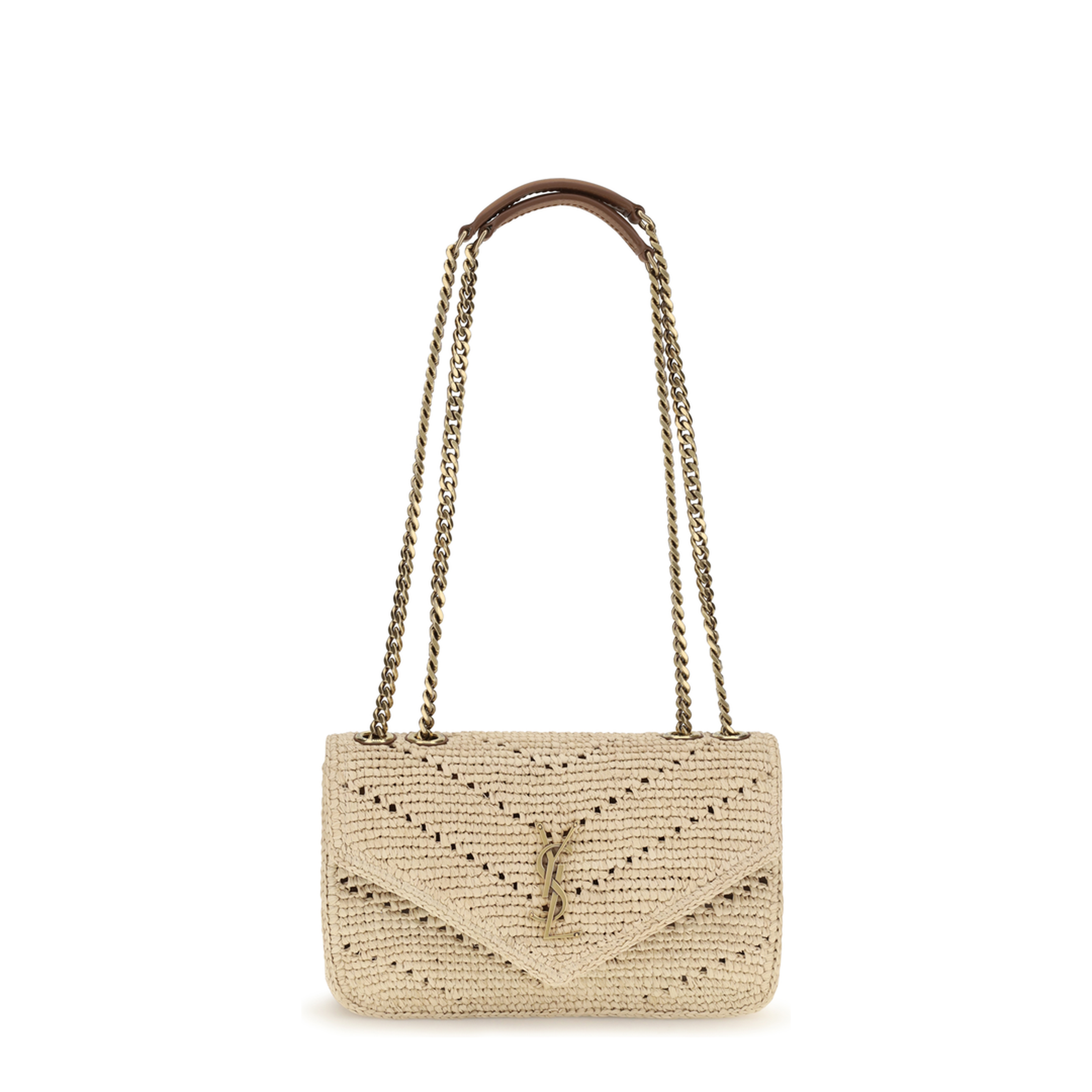 Small Raffia Loulou Shoulder Bag - Image 1