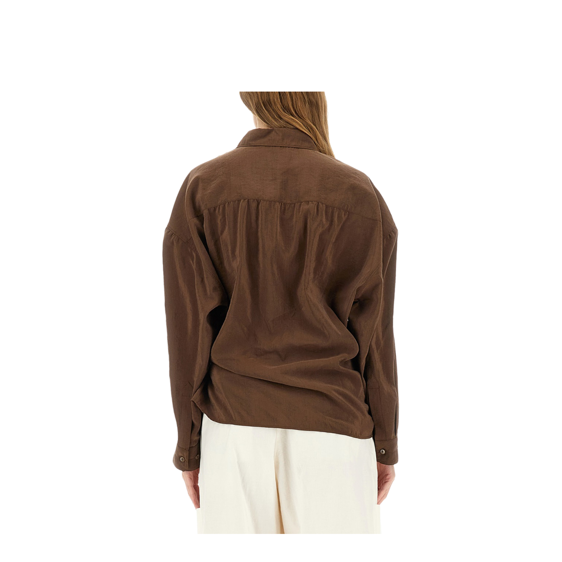 Straight Collar Twisted Shirt - Image 3