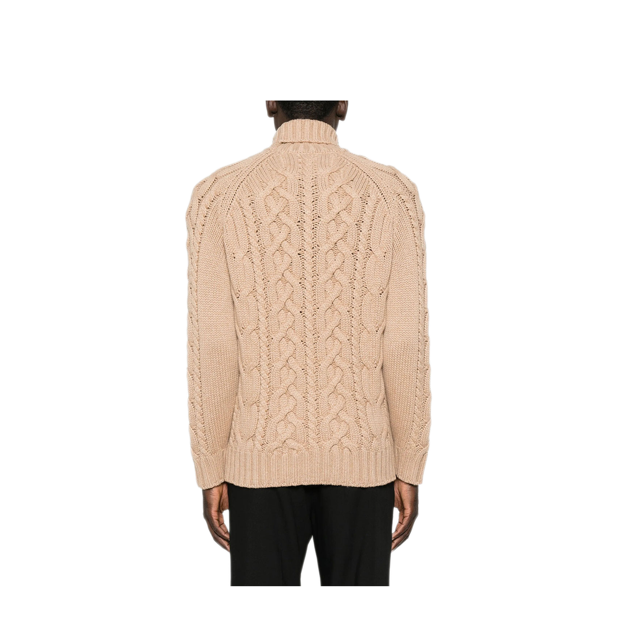 Cable-Knit Roll-Neck Cashmere Sweater - Image 3