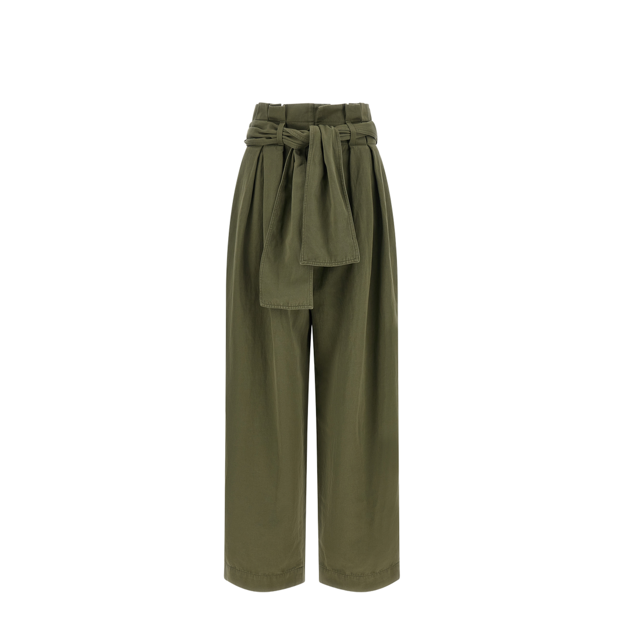 High-Waisted Denim Pants Green - Image 1