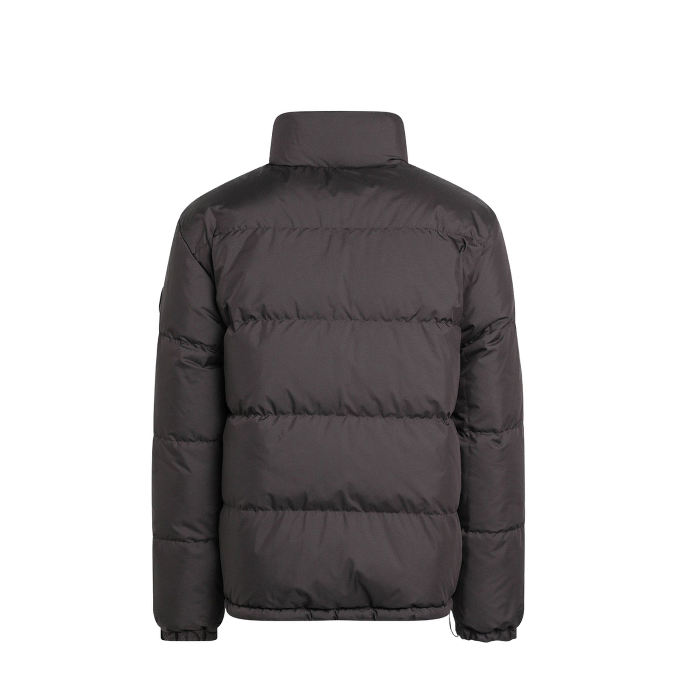 Brown Reversible Down Jacket with Check Pattern - Image 2