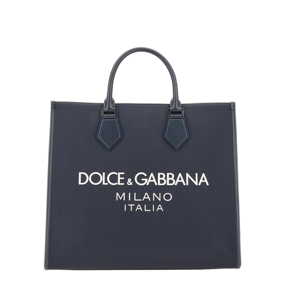 Large Nylon Shopping Bag - Blue - Image 1