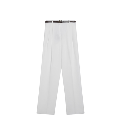 White Cotton Trousers - Image 1