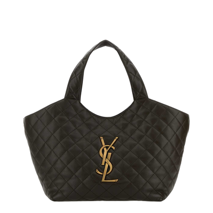 Charcoal Nappa Medium Icare Shopping Bag - Image 1