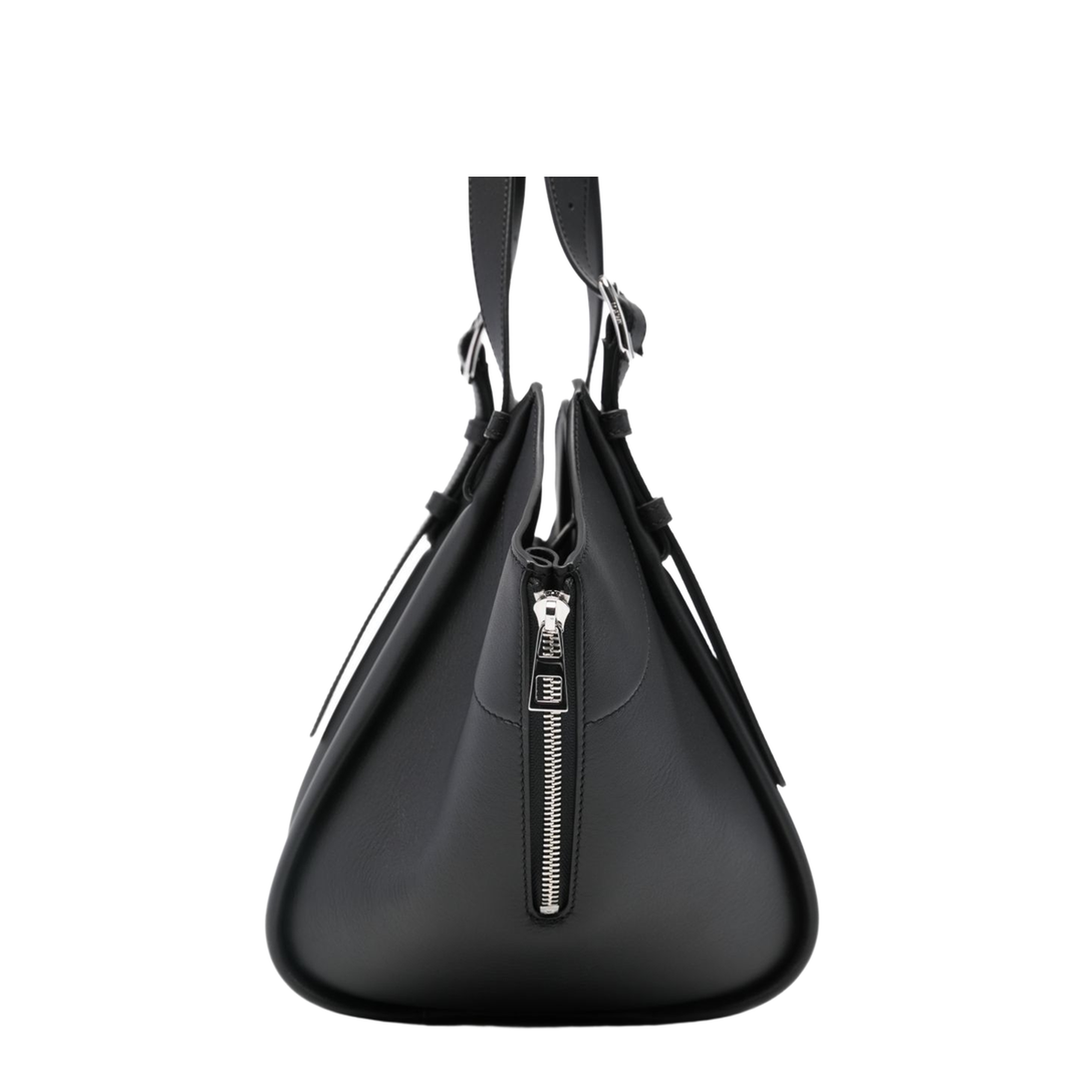 Hammock Flip Calfskin Tote - Black - Image 5