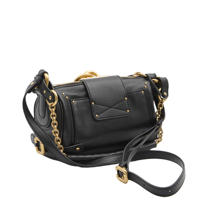 Small Paddington Chain Bag in Grained Leather Black - Image 2