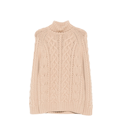 Cable-Knit Roll-Neck Cashmere Sweater - Image 1