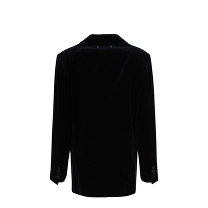 Velvet And Satin Double-Breasted Blazer - Image 2