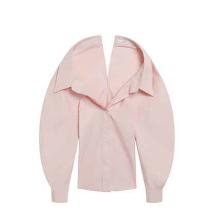Pink Cut-Out Poplin Shirt - Image 1