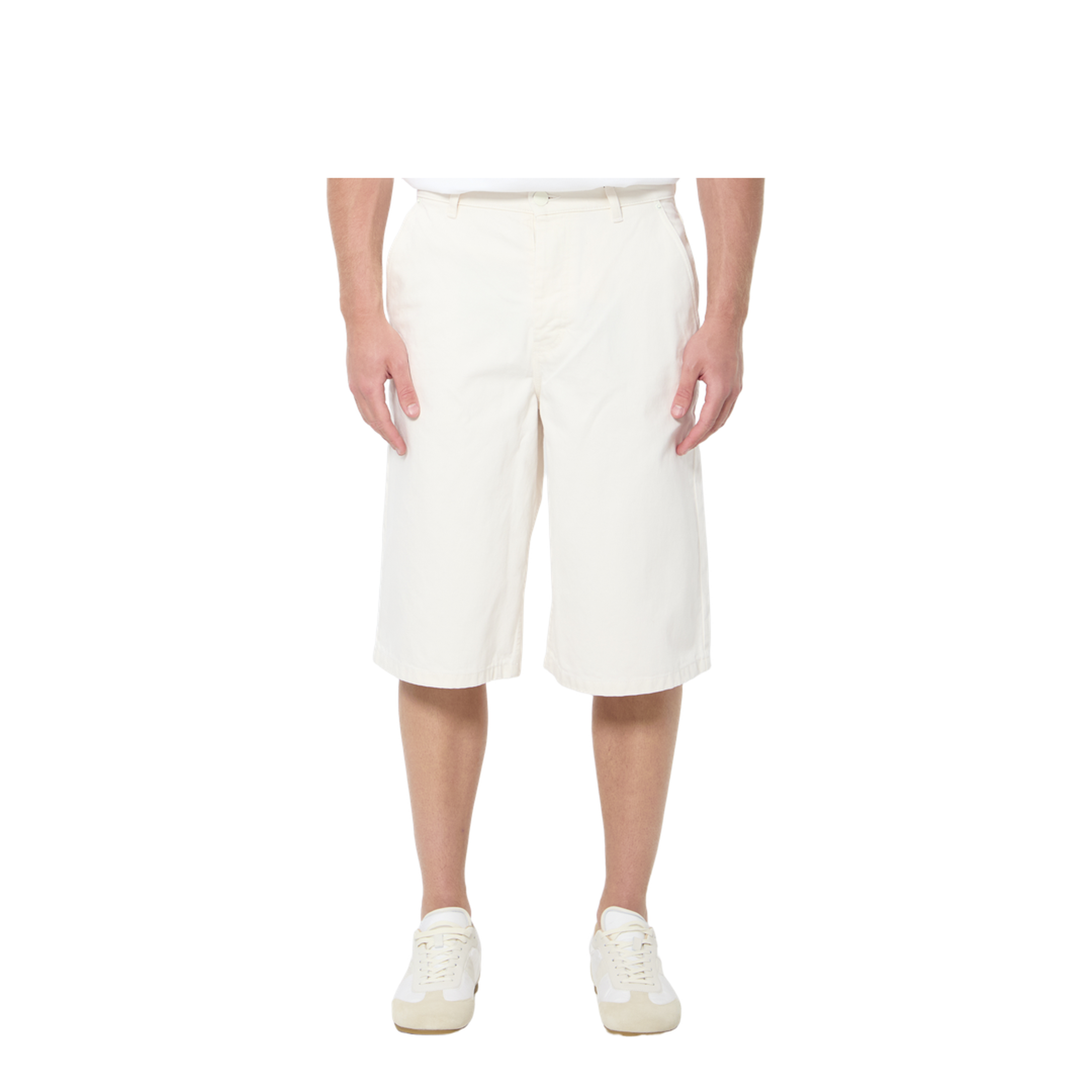 Loose Twill Bermuda Shorts - Image 1