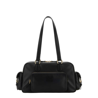 Black Leather Shoulder Bag - Image 1