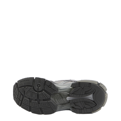 Runner Sneakers in Grey Leather and Textile - Image 4